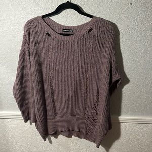 Shein distressed sweater
